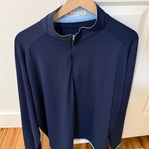 Peter Millar Men's Dark Blue Quarter Zip